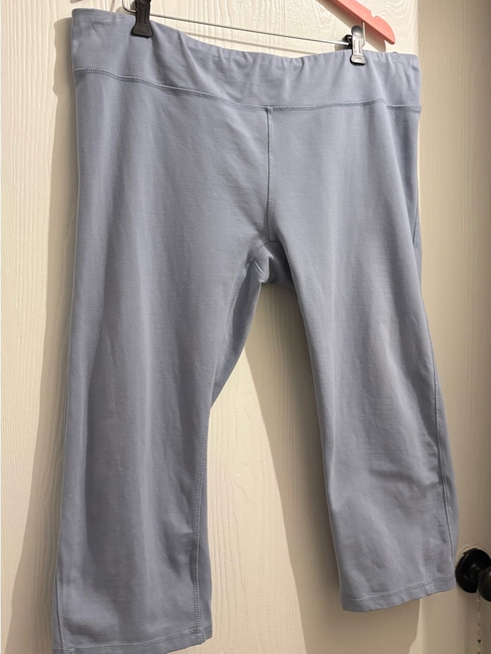 LOGO Light Blue Cropped Leggings XL